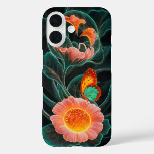 Biolumineszierendes Blut: Ein lebendiges, blumenge iPhone 16 Hülle