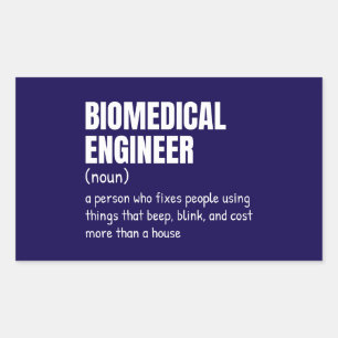 Biomedizin Tech Funny Definition Rechteckiger Aufkleber