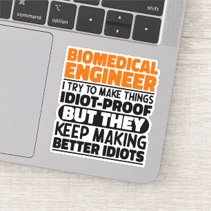 Biomediziner Ich versuche, die Dinge lustig zu mac Aufkleber