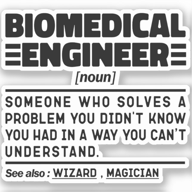 Biomediziner Noun Engineering Personalisiert Aufkleber (Vorderseite)
