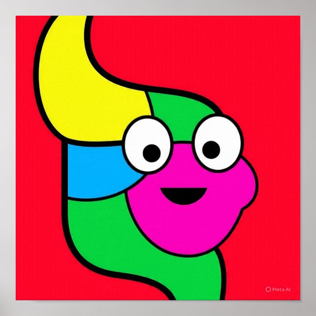 Biomorpher Zweischwanzfisch Poster (Vorne)