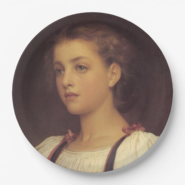 Biondina (von Frederic Leighton) Pappteller (Vorderseite)