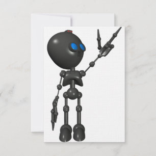 Bionic Boy 3D Robot - Finger Guns 2 - Original Einladung