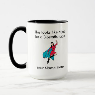 Biostatistician-Frau-Superheld Tasse