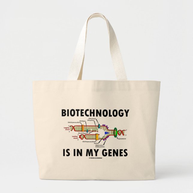 Biotechnologie ist in meinen Genen Jumbo Stoffbeutel (Vorne)