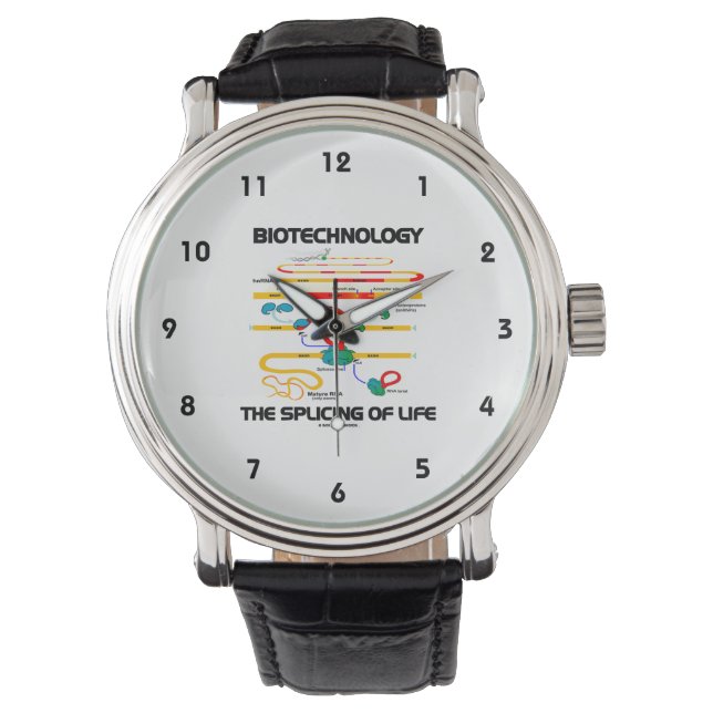Biotechnologie: Splicing of Life (reife RNA) Armbanduhr (Vorderseite)