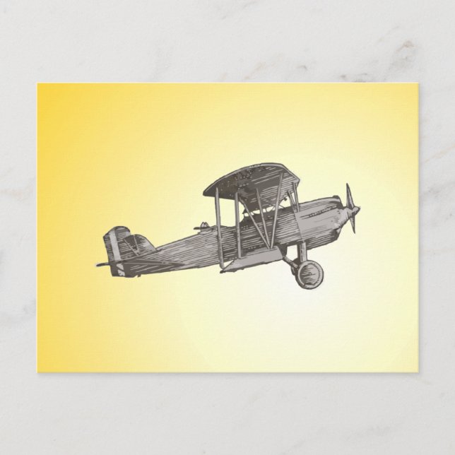 Biplane Postkarte (Vorderseite)