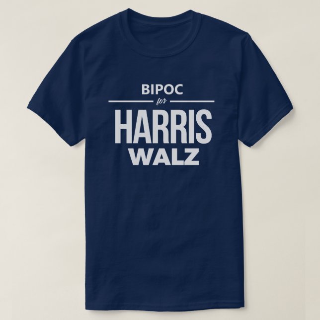 BIPOC für Harris Walz T-Shirt (Design vorne)