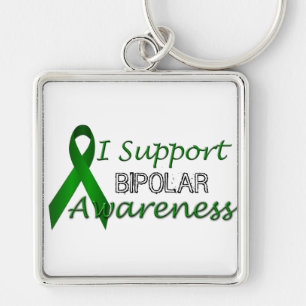 Bipolar Awareness Green Ribbon Premium Schlüssela Schlüsselanhänger