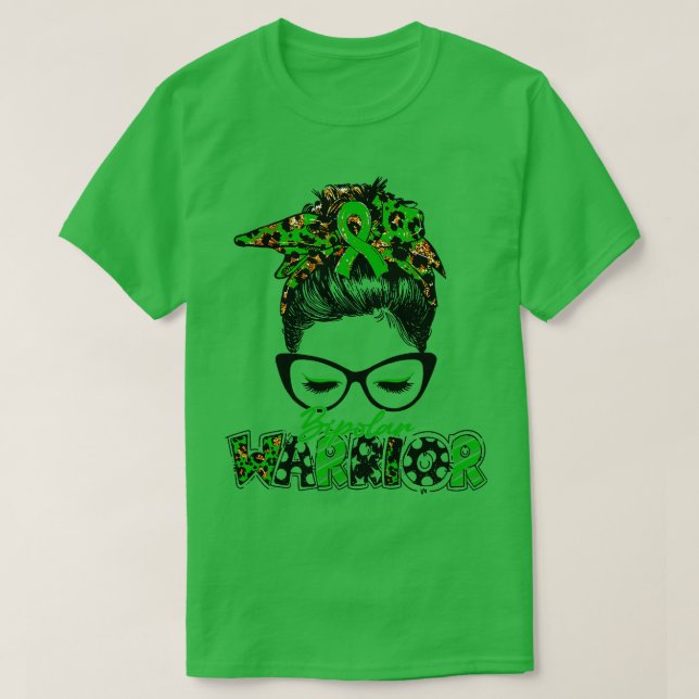 Bipolar Awareness Warriors Women Glasse Messy Bun  T-Shirt (Design vorne)