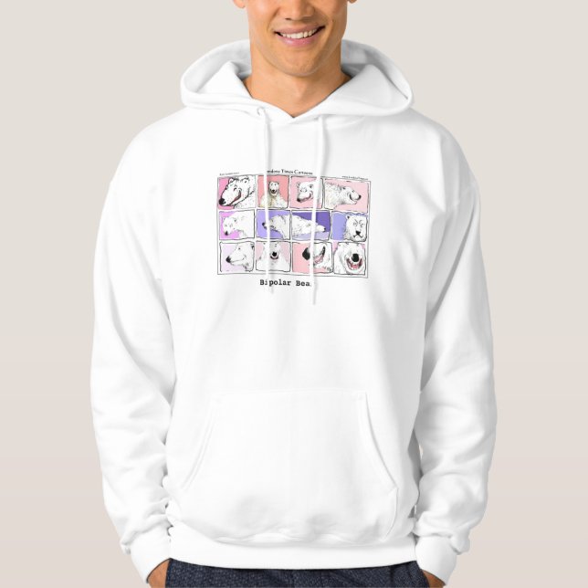 Bipolar Bear Funny Cartoon Sweat - shirt à capuche (Devant)