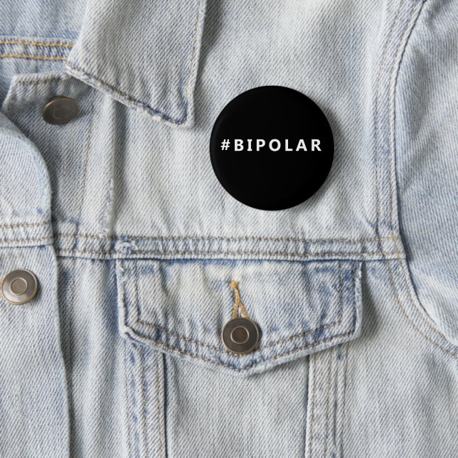 Bipolar-Hashtag-Design Button (Beispiel)