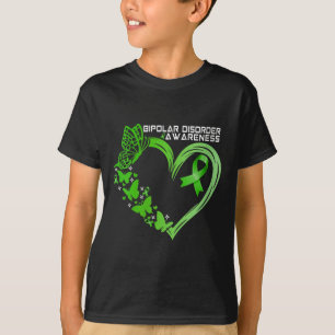 Bipolare Störung Bewusstsein Grüne Schleife Bip T-Shirt