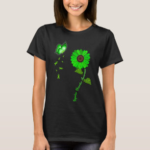 Bipolare Störung Bewusstsein grüner Schmetterlings T-Shirt