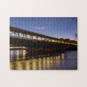 Bir-Hakeim-Brücke bei Morgendämmerung im Winter -