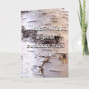 Birch Bark Birthday Humork Karte