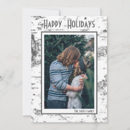 Birch Bark - einfache rustikale Fotokarte Ankündigung