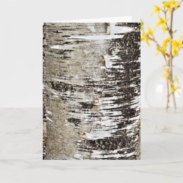 Birch Bark Nah-up Karte (Gelbe Blume)