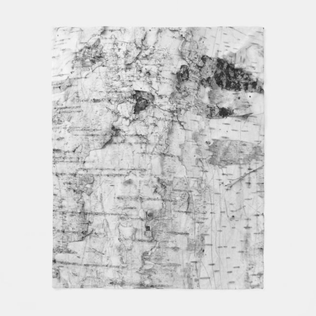 Birch bark pattern fleece blanket (Vorderseite)