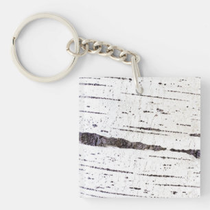 Birch bark pattern schlüsselanhänger