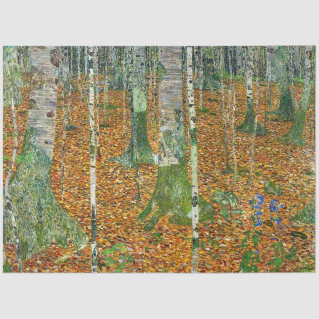 Birch Forest by Gustav Klimt Seidenpapier (Vorderseite)