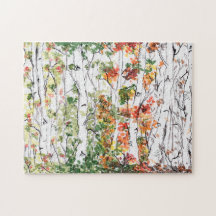 Birch Forest, Four Seasons - Puzzle