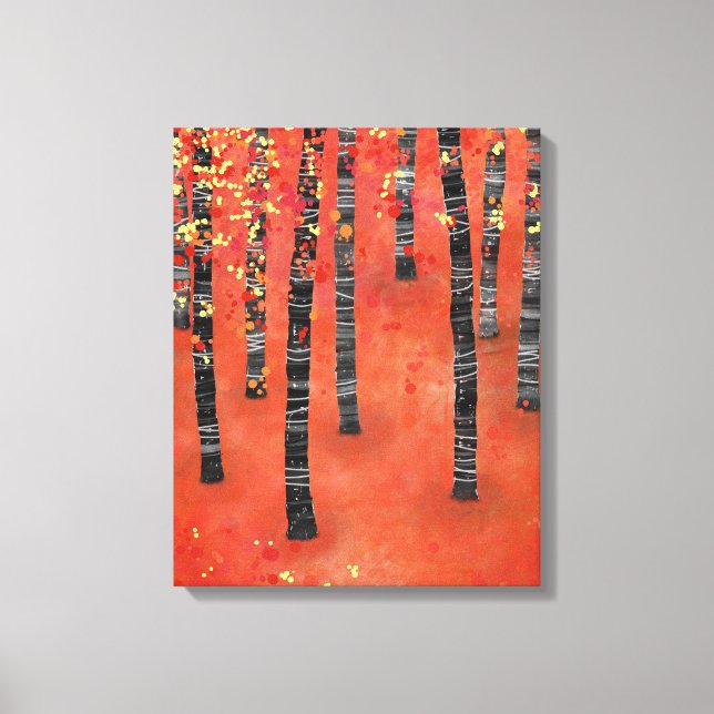 Birch Forest Landscape Leinwanddruck (Vorderseite)