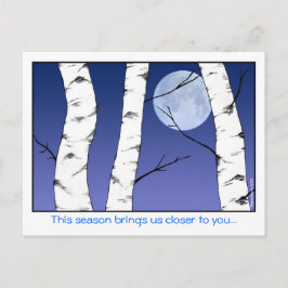Birch Moon Christmas Feiertagspostkarte