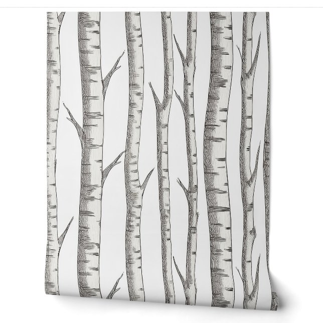 Birch: naturgemäß Inspiriert Tapete (Abrollen)