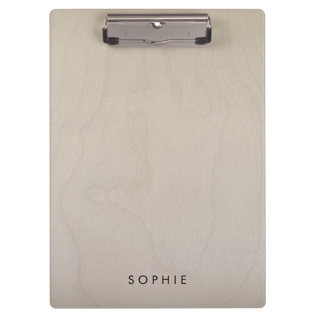 Birch Plywood | Light Wood Grain Modern Klemmbrett (Vorderseite)