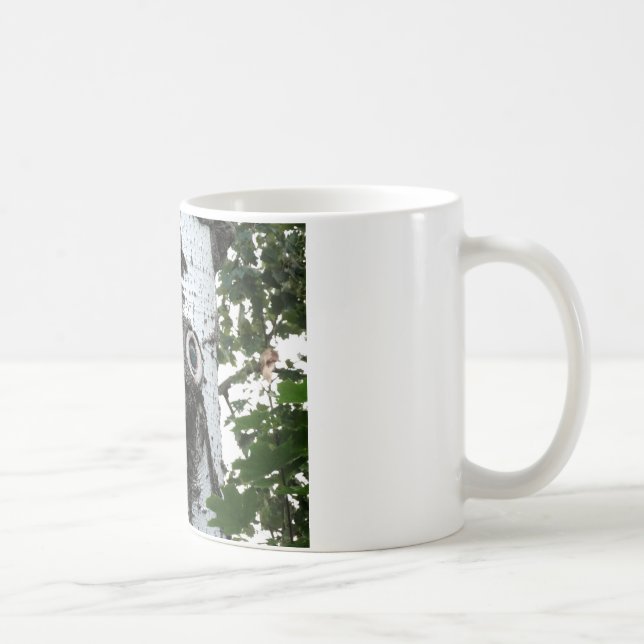 Birch Soul Tree Magic Face Photo Classique Mug Bla (Droite)