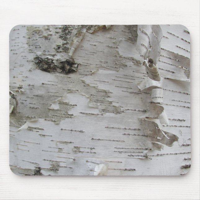Birch Tree Bark Peeled Old Foto Mousepad (Vorne)