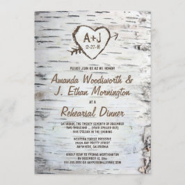 Birch Tree Bark Probe Dinner Einladungen