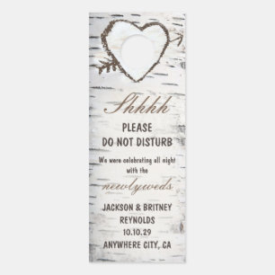 Birch Tree Do not Disturb Mariage Sign Affichette 