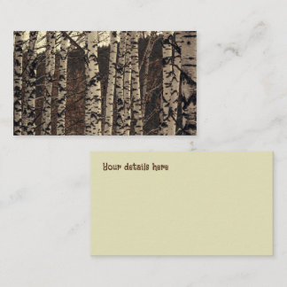 Birch Tree Forest Nature Visitenkarte