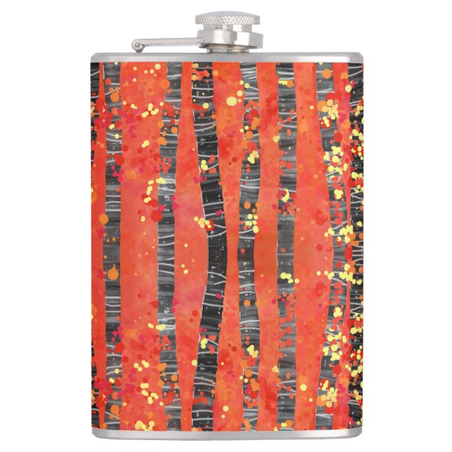 Birch Tree Forest Red Flachmann (Vorderseite)