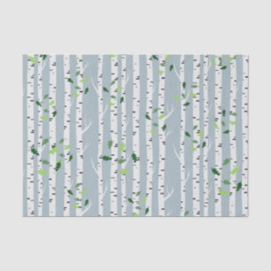 Birch Tree Forest - Woody Seidenpapier