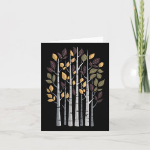 Birch Tree Herbst Herbst Herbstsaison Herbst Verla Karte