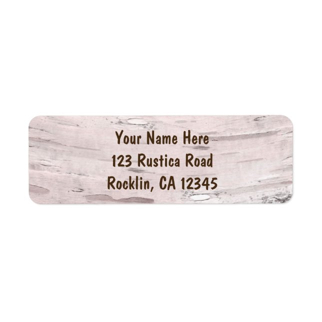 Birch Tree & Herz Rustikale, einfache Minimalhochz (Vorne)