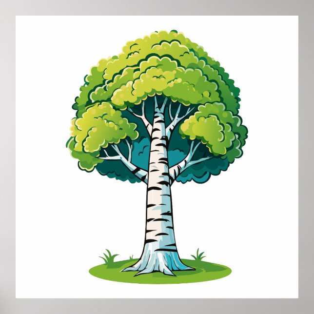 Birch tree poster (Vorne)