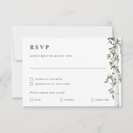 Birch Tree RSVP Card mit Präferenzhochzeit Karte