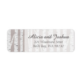 Birch Tree Rustic Nature Custom Rücksendeadresse