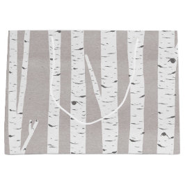 Birch Tree Rustic Woodland Große Geschenktüte