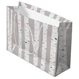 Birch Tree Rustic Woodland Große Geschenktüte