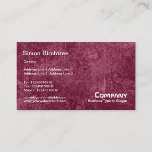 Birch Tree Texture - Crimson Maroon Visitenkarte