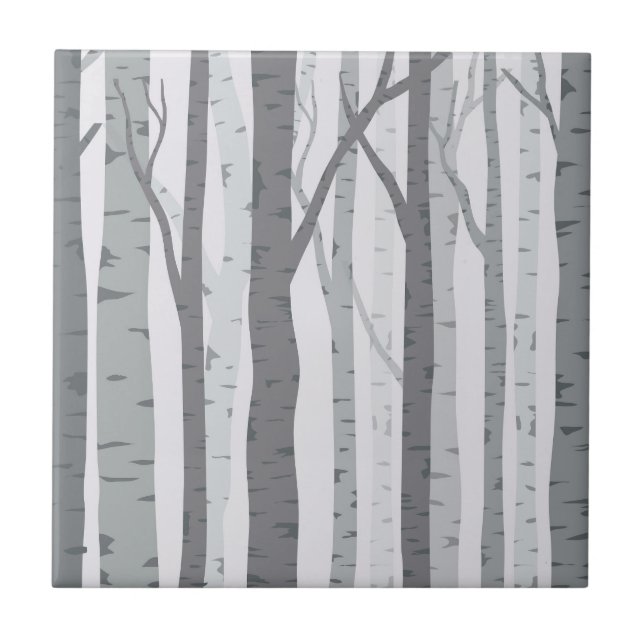 Birch Tree Tile Fliese (Vorderseite)