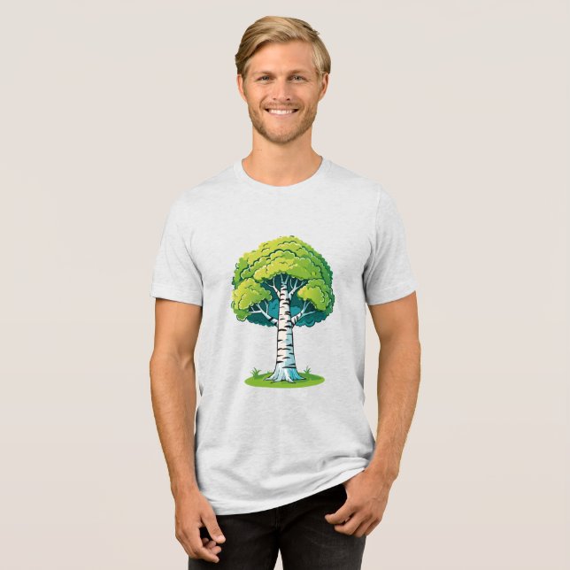 Birch tree Tri-Blend shirt (Vorderseite voll)
