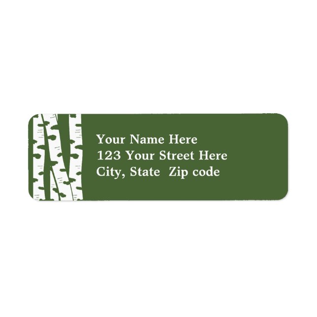 Birch Trees Address oder Gift tag (Vorne)