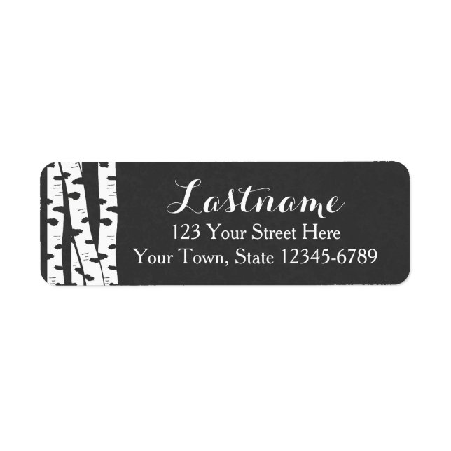 Birch Trees Address oder Gift tag (Vorne)