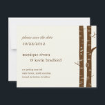 Birch Trees Ankündigung Datum freihalten - Almond<br><div class="desc">Schöne Birkenbäume vereinen sich zu einer künstlerisch modernen, naturlich inspirierten Save the Date Karte, die Ihre Freunde und Familie sicher lieben werden. Die Initialen des Paares, die auf dem Baum geschnitzt sind, machen dieses Design ganz besonders und einzigartig. *Unsere Birch Tree Collection ist in einer Vielzahl Bio und natürlich aussehender...</div>